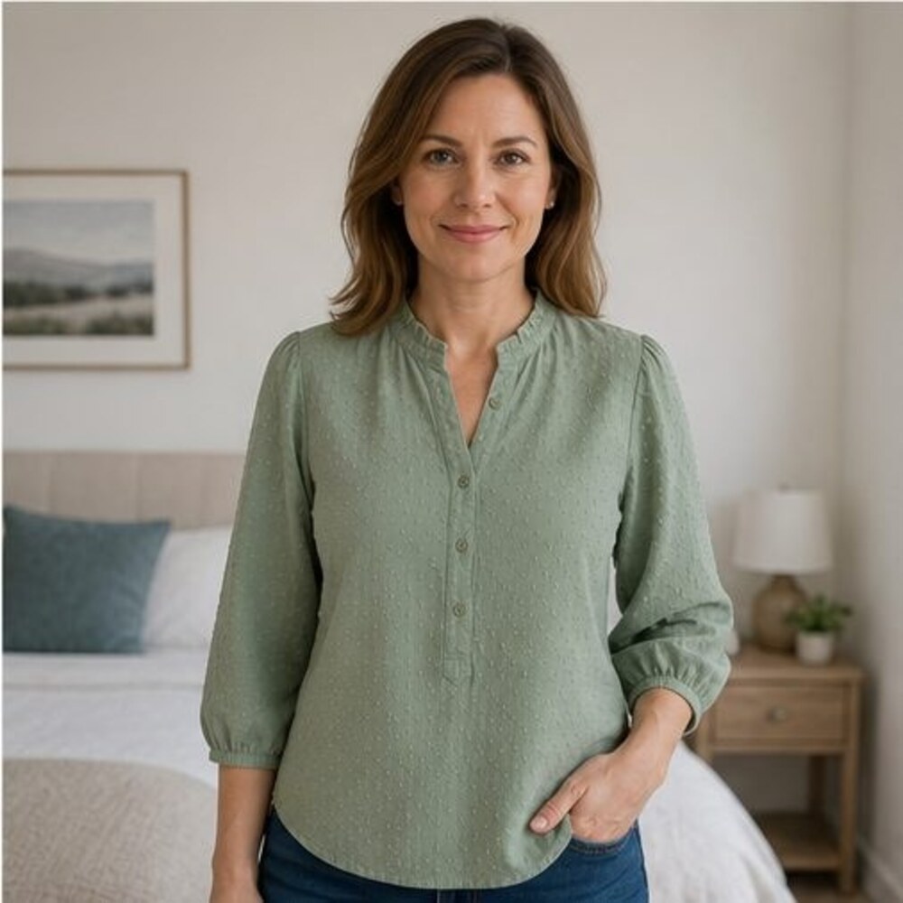 Ivory Lace Trim Top